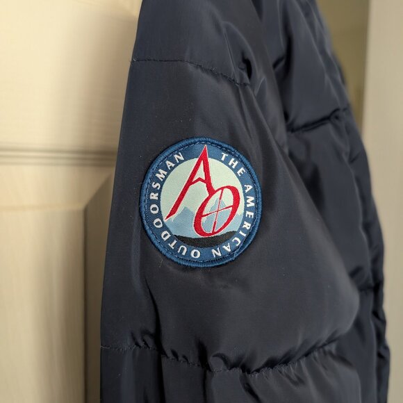 Puffy Down Parka, Navy Blue, Vintage - Picture 13 of 13